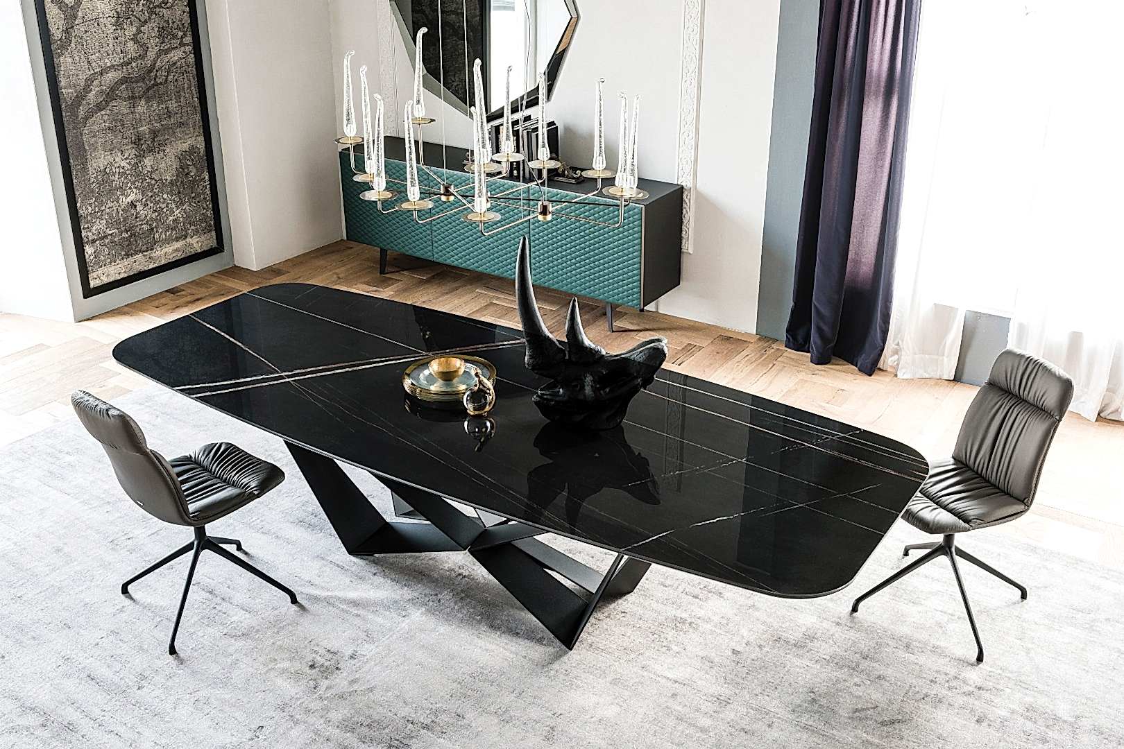 alexander black mermer masa