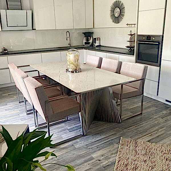 mermer yemek masası, mermer masa, marble table, mermer masa modelleri, paslanmaz çelik masa ayağı, mermer masa ayak modelleri