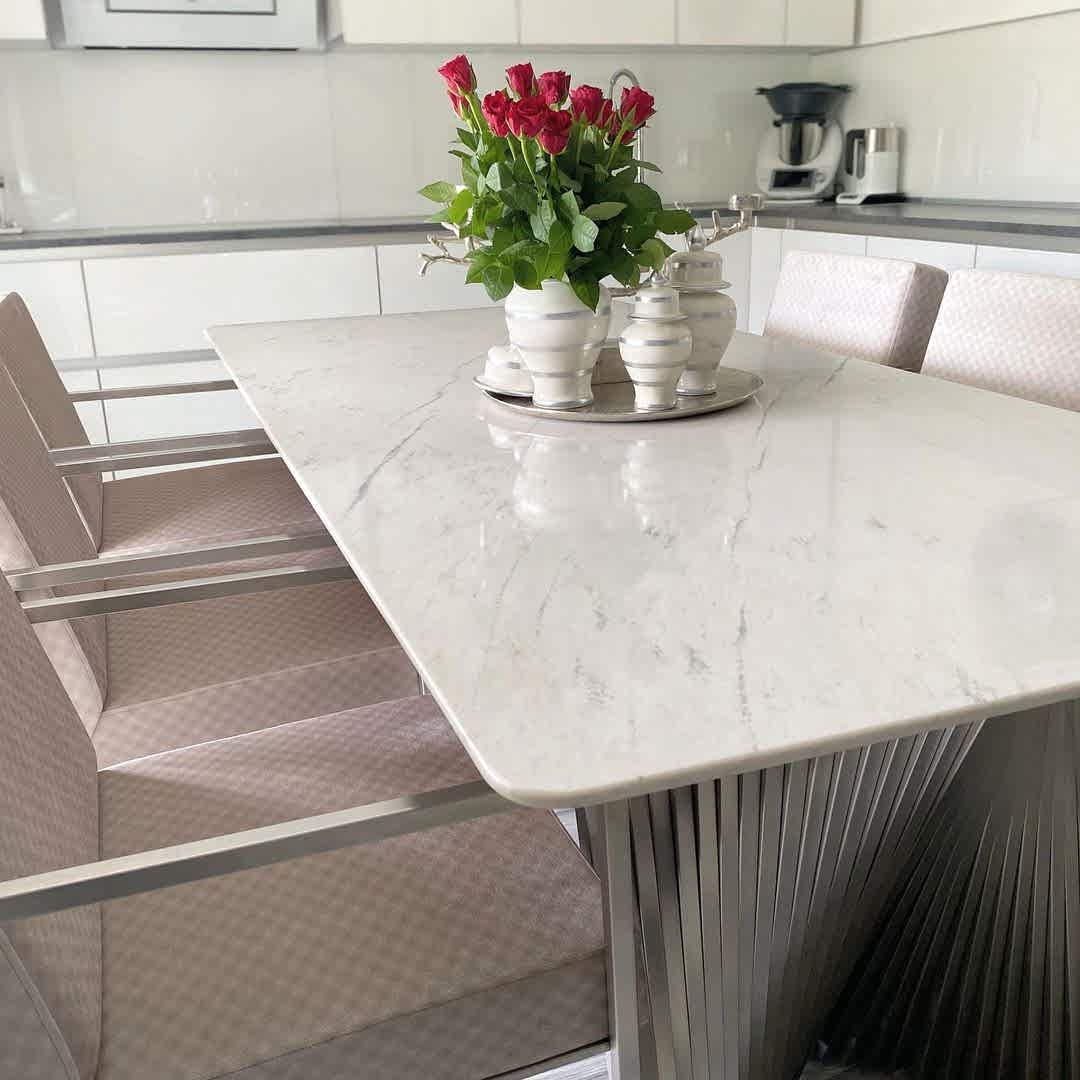 mermer yemek masası mermer yemek masası, mermer masa, marble table, mermer masa modelleri, paslanmaz çelik masa ayağı, mermer masa ayak modelleri